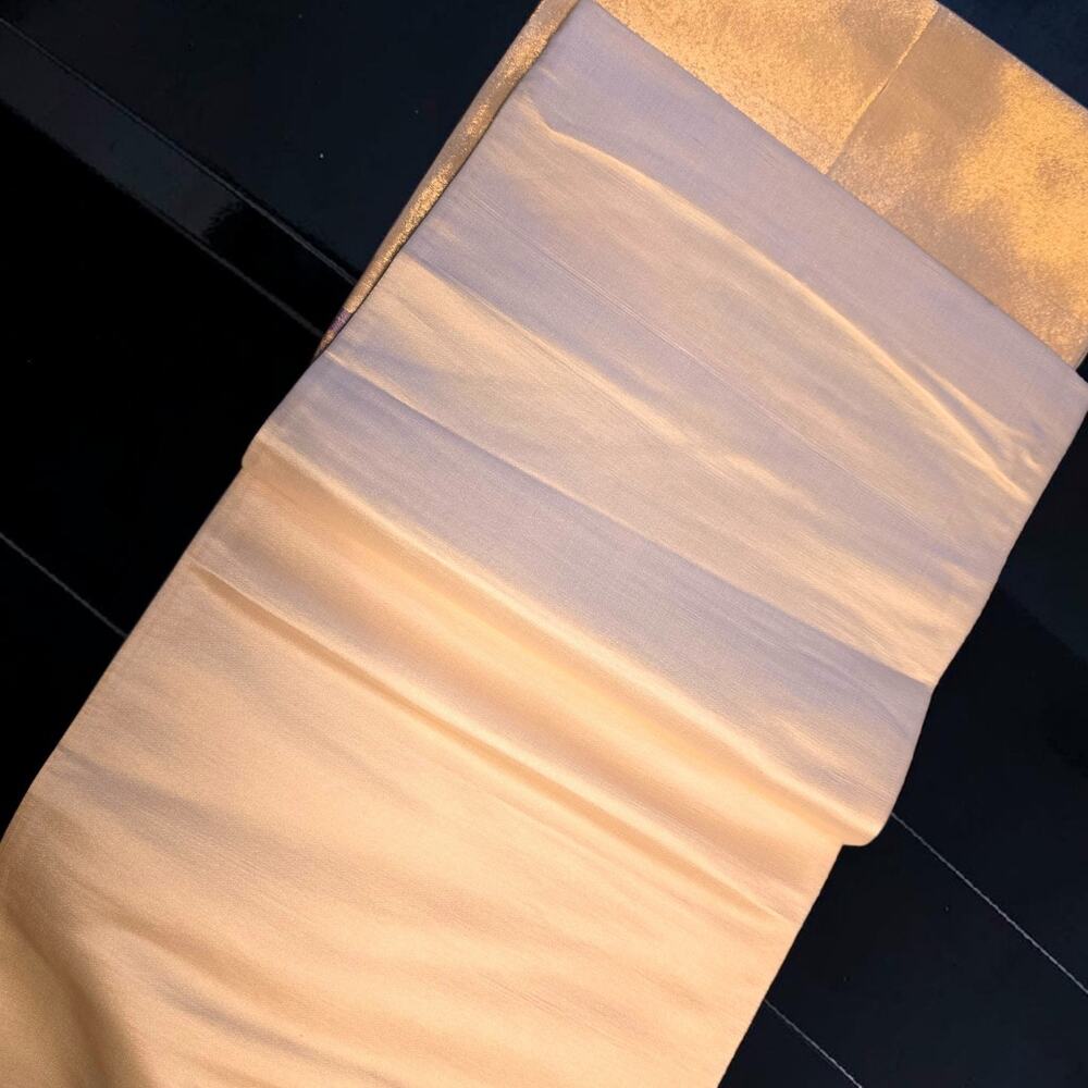 VTG Japanese Fukuro Obi Gold Metallic Brocade Silk 162" Kimono Sash Wall Hanging - Picture 10 of 13